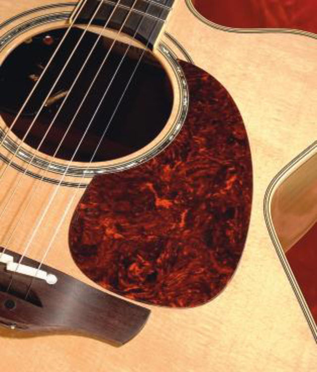 Takamine has gone for the sexy flame maple look.